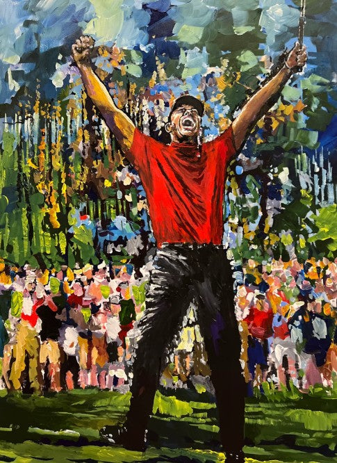 5 Best Tiger Woods Canvas Art Wall Paintings to Capture the Legend