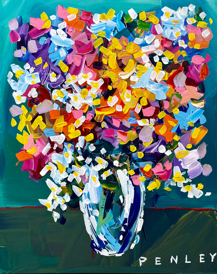 Flowers on green