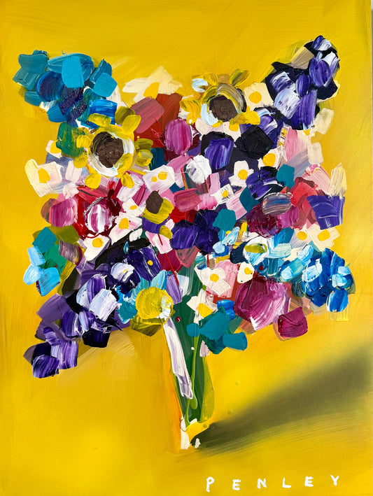 Flowers on yellow