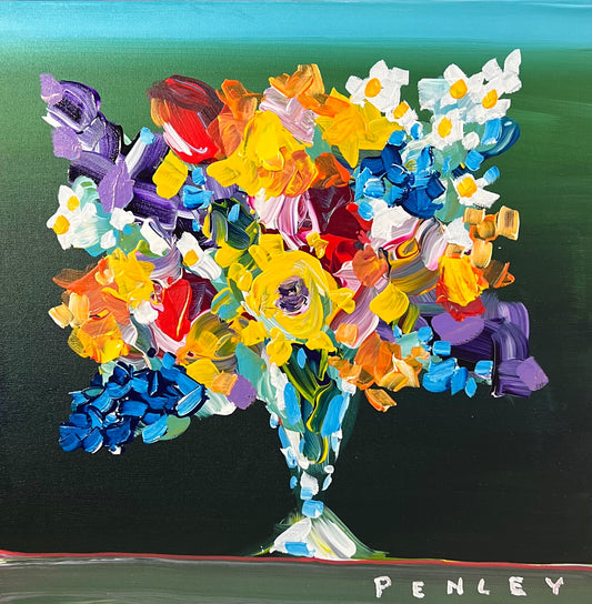 Flowers on green