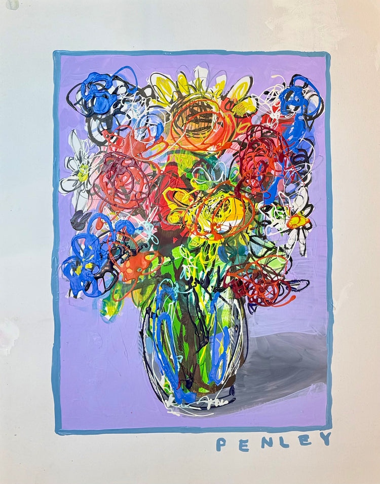 Floral on purple