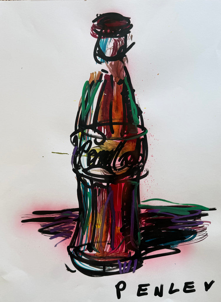 Coke bottle on white