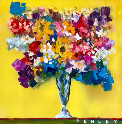 Floral on yellow