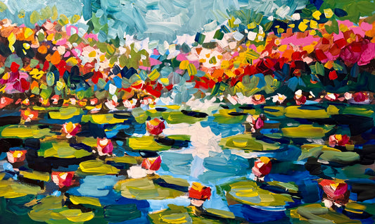 Lily Pads Embellished Giclee