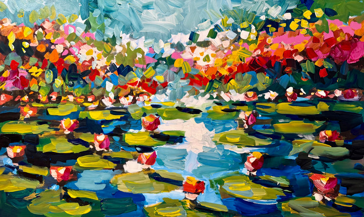 Lily Pads Embellished Giclee