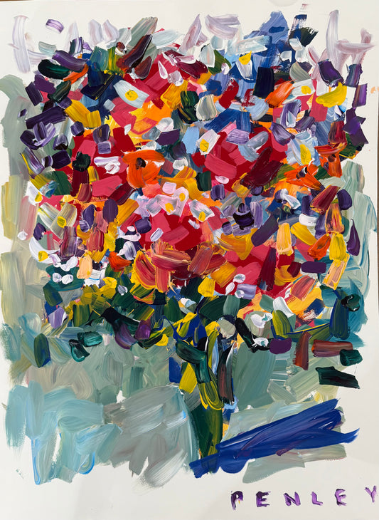 Flowers on blues