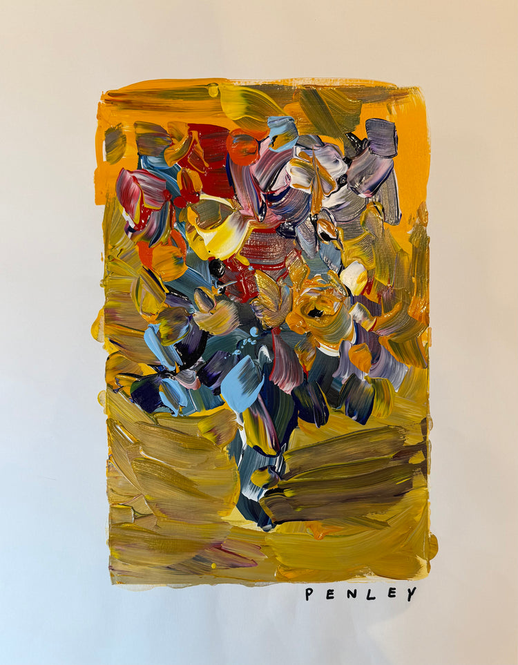Floral on yellow