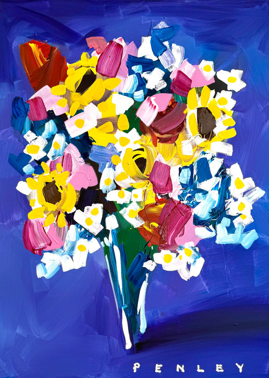 Flowers on purple