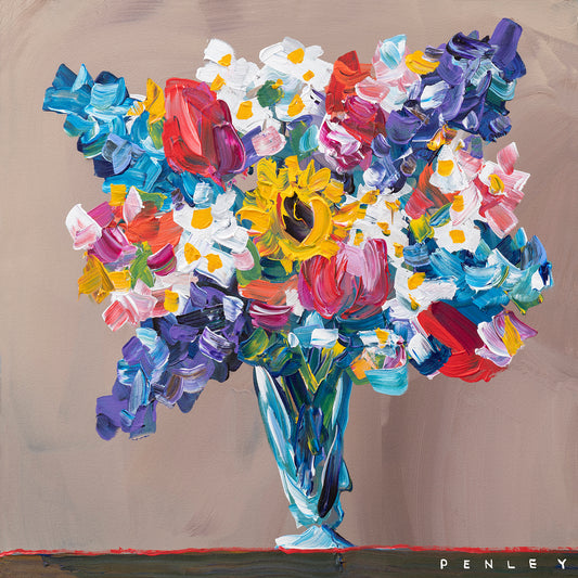 Flowers on tan