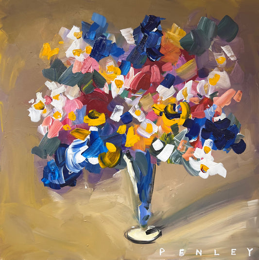 Floral on butterscotch