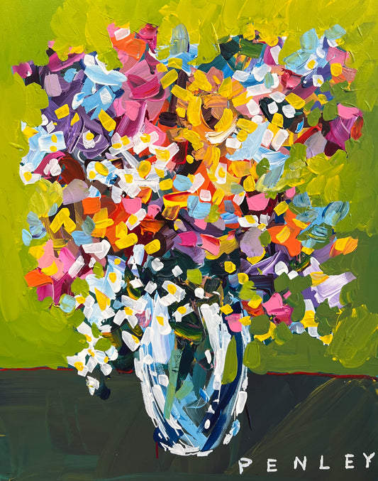 Flowers on green