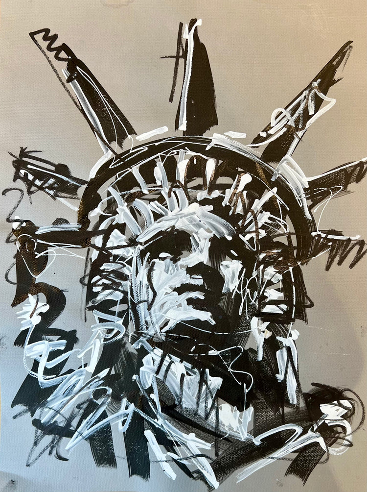 Liberty on gray