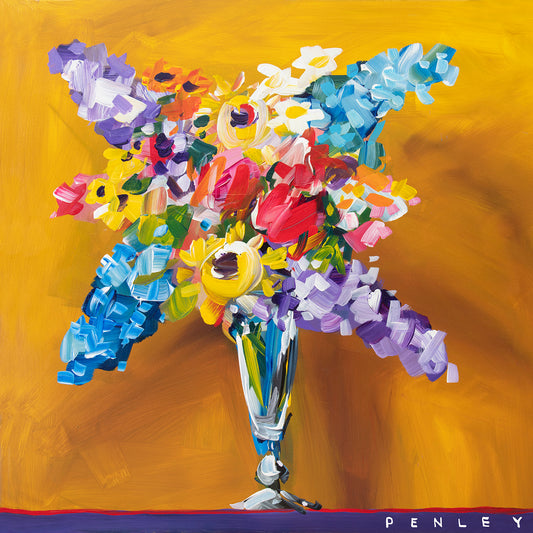 Flowers on gold