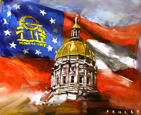 Georgia Flag and Capitol