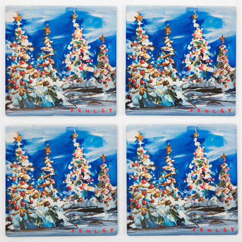 Holiday Trees Coasters