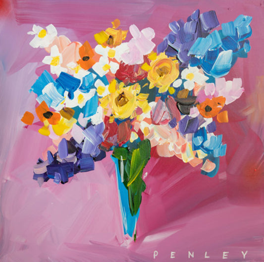 Flowers on pink